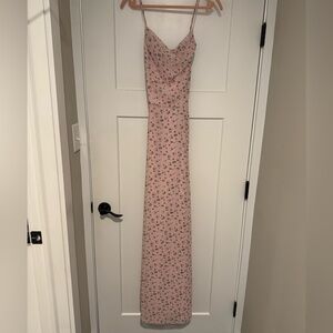 WAYF Pink Floral Maxi Dress